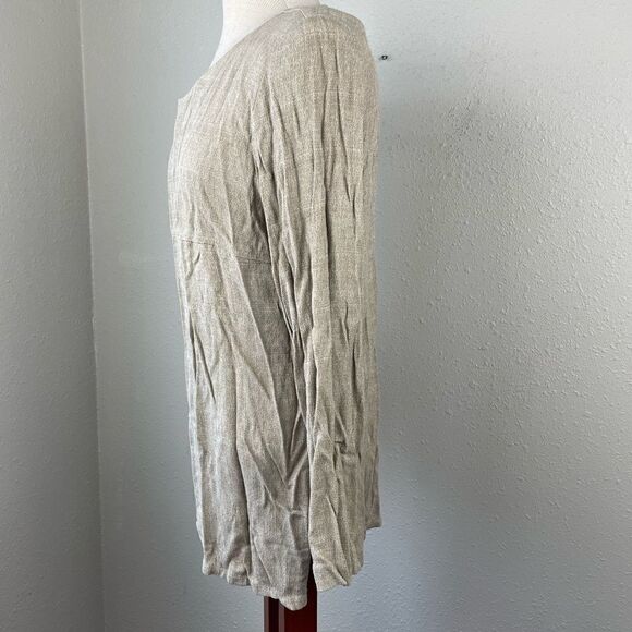 Pre-Owed Vintage K STUDIO Womens Rayon Blend Tan Blouse and Skirt Set Size 10 - Picture 3 of 11